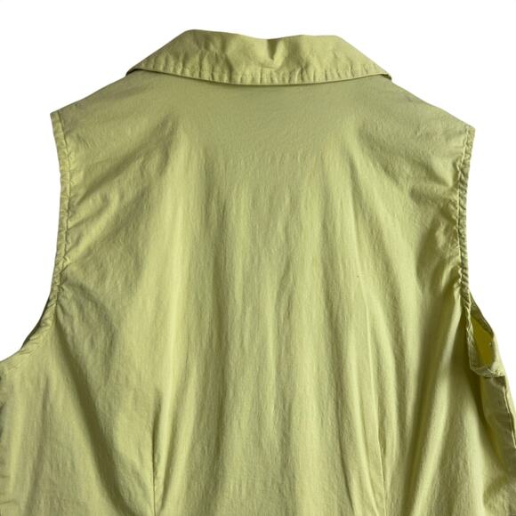 French Kuff Women Top S Chartreuse Cotton Stretch Casual Travel Preppy Comfy - Picture 5 of 10